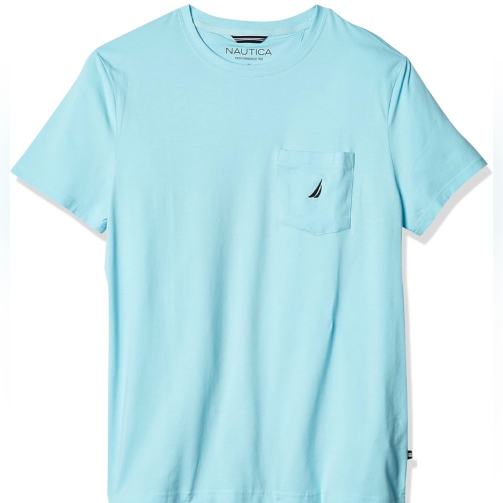 Nautica Men's Solid Crew Neck Short-Sleeve Pocket T-Shirt
